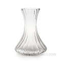 Przezroczyste mini żebrowane wysokie szklane szklane wazon